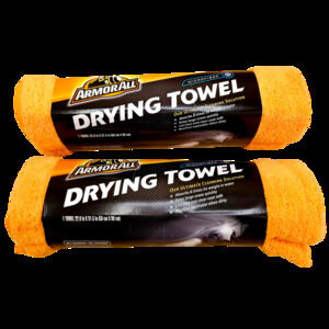 (2) Armor All Microfiber Drying Towels Large 22x31 Lint-Free 8X Water Absorption